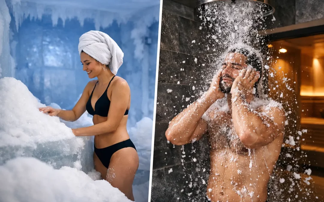 Schneeraum vs. Schneedusche: Wellness im Vergleich